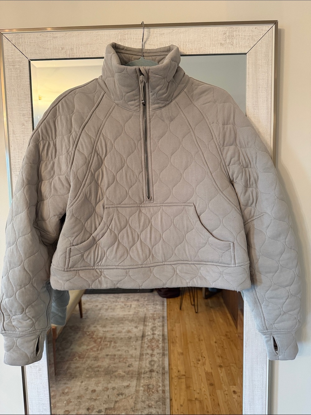 lululemon athletica Quilted Pullover in Light Beige